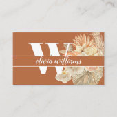 Boho Monogram Gebeurtenis Planner Wedding Salon Bu Visitekaartje (Voorkant)