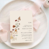 Boho Monogram Huwelijksuitnodiging Kaart