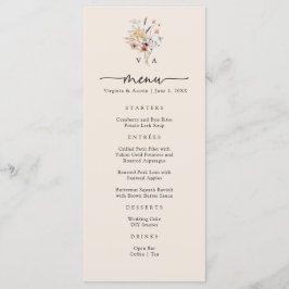 Boho Monogram Menu's