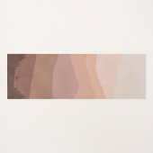 Boho Monogram Mountains & Forest Pink Yogamat (Achterkant (horizontaal))