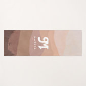 Boho Monogram Mountains & Forest Pink Yogamat (Voorkant (horizontaal))