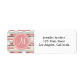 Boho Monogram Pattern Etiket (Voorkant)