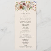 Boho Monogram Program Programmakaart (Achterkant)