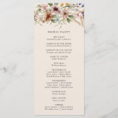 Boho Monogram Programma Programmakaart (Achterkant)
