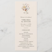 Boho Monogram Programma Programmakaart (Voorkant)