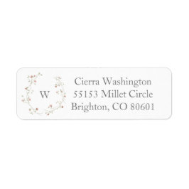 Boho Monogram Return Label