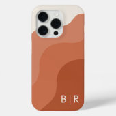 Boho-monogram terracotta-Initiaal Case-Mate iPhone Case (Achterkant)