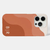 Boho-monogram terracotta-Initiaal Case-Mate iPhone Case (Achterkant (horizontaal))