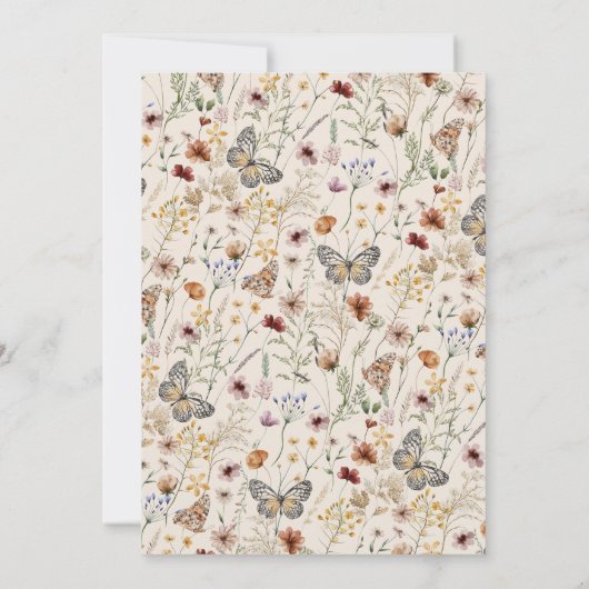 Boho Monogram Weddenschap Kaart (Achterkant)