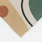 Boho monstera: abstract tropisch patroon fleece deken (Hoek)