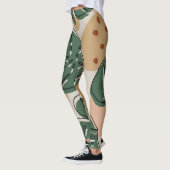 Boho monstera: abstract tropisch patroon leggings (Links)