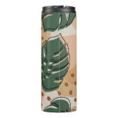 Boho monstera: abstract tropisch patroon thermosbeker (Achterkant)