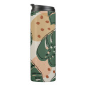 Boho monstera: abstract tropisch patroon thermosbeker (Geroteerd rechts)