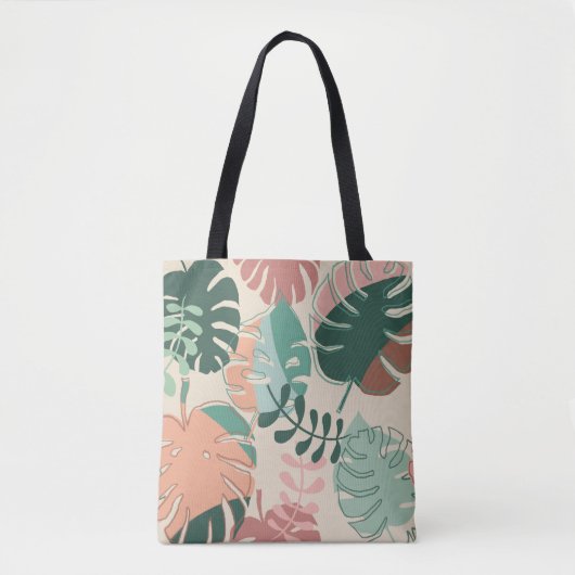 Boho Monstera-Canvas tas (Voorkant)