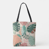 Boho Monstera-Canvas tas (Achterkant)