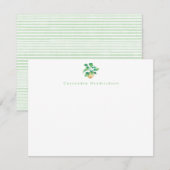 Boho Monstera Plant Minimalistisch Groen Gepersona Notitiekaartje (Voorkant / Achterkant)