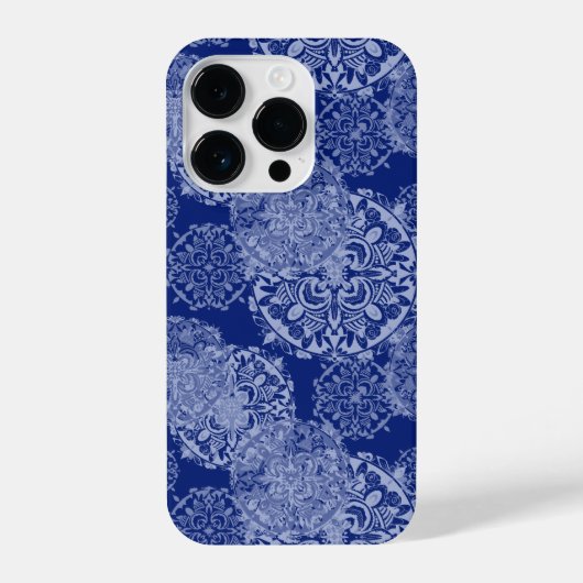Boho Moody Blues Mandalas iPhone Hoesje (Achterkant)