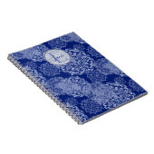 Boho Moody Blues Mandalas Monogram Notitieboek (Rechterzijde)