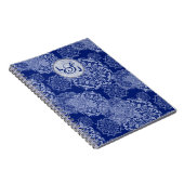 Boho Moody Blues Mandala's Monogram Notitieboek (Rechterzijde)