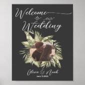 Boho Moody Sage Wedding Welcome Poster (Voorkant)