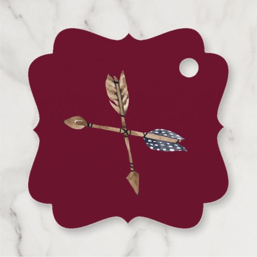 Boho Mooi Baby shower Dank u Bedankjes Labels (Achterkant)