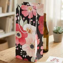 Boho Mooi Waterverf Bloem Zwart Wijn Cadeautas