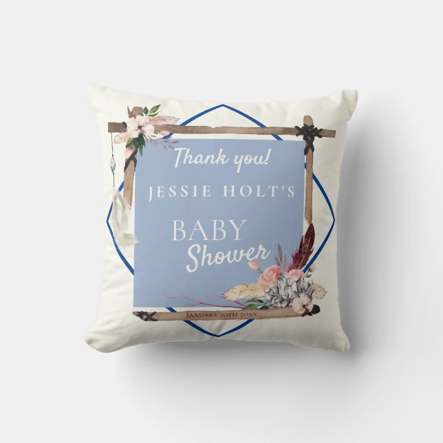 Boho Mooi Zuidwestelijk Baby shower Kussen (Voorkant)