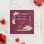 Boho Mooie Baby Geboortestatistieken Servet (Insitu)