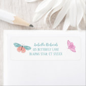 Boho Mooie Bloemvlinders Etiket (Insitu)