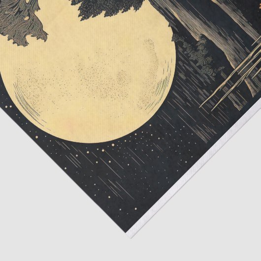 Boho Moon and Flowers 2 Decoupage Papier (Detail)