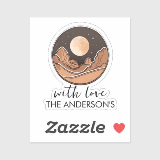 Boho Moon Avonturen De woestijn verkennen Sticker (Vel)