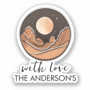 Boho Moon Avonturen De woestijn verkennen Sticker