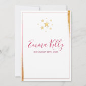 Boho Moon Baby shower Kaart (Achterkant)