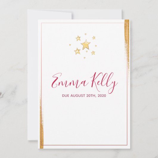 Boho Moon Baby shower Kaart (Achterkant)