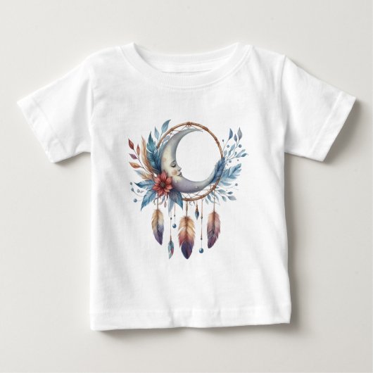 Boho Moon Baby T-shirt (Voorkant)