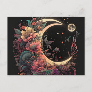 Boho Moon Briefkaart
