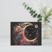 Boho Moon Briefkaart (Staand voorkant)