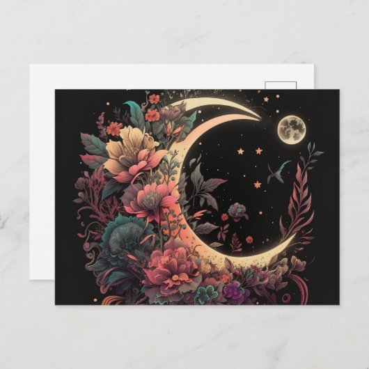 Boho Moon Briefkaart (Voorkant / Achterkant)