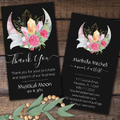 Boho Moon Crystals Feathers Flowers Dankuwel Visitekaartje