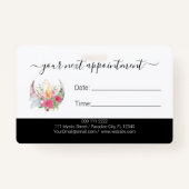 Boho Moon Crystals Feathers Flowes Therapeut Badge (Achterkant)