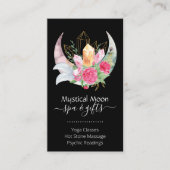 Boho Moon Crystals Feathers Visitekaartje (Voorkant)