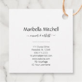 Boho Moon Crystals Feathers Visitekaartje Bedankjes Labels (Achterkant)