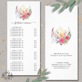  Boho Moon Crystals Veren Services Prijslijst  Reclamekaart