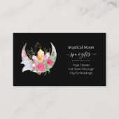 Boho Moon Crystals Veters Horizontaal Visitekaartje (Voorkant)