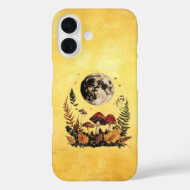 Boho Moon en Mushrooms iPhone 16 hoesje