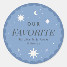 Boho moon favoriete drink bruiloft sticker