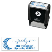 Boho Moon Hand Draw retouradres Zelfinktende Stempel (In situ)