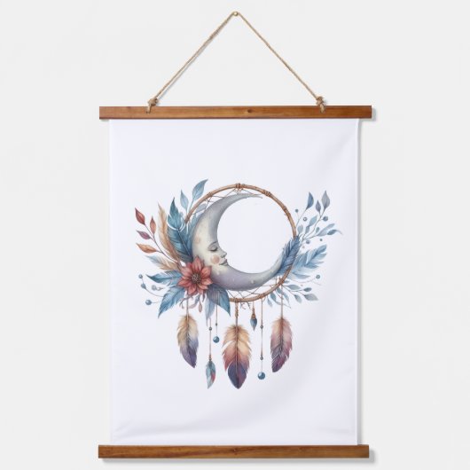 Boho Moon Hanging Tapestry Hangend Wandkleed (Voorkant)