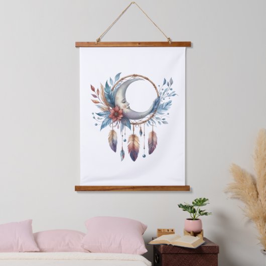 Boho Moon Hanging Tapestry Hangend Wandkleed (Slaapkamer)