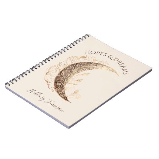 BOHO Moon Hopes & Dreams Inspirational  Notitieboek (Linkerzijde)